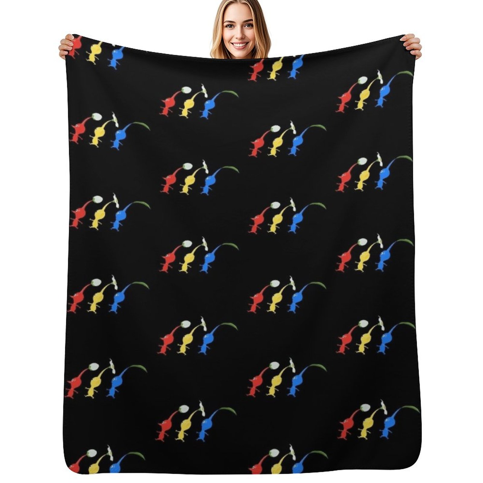 3 Pikmin Running Throw Blanket - đánh giá và giá Anime Cosplay Idea
