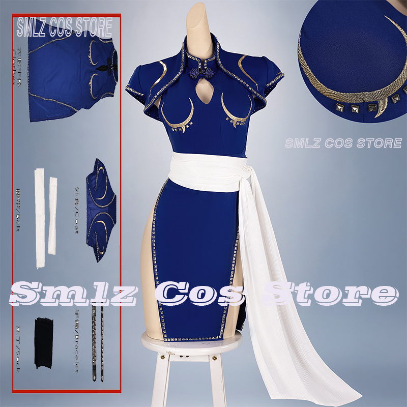Blue Chun-Li Cosplay Costume A - đánh giá và giá Anime Cosplay Ladies